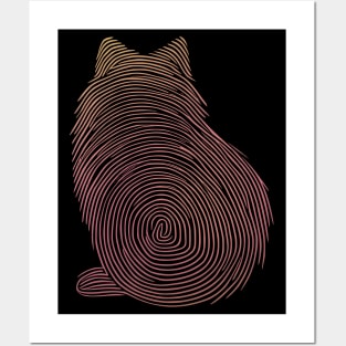 CatFingerprintLines. Posters and Art